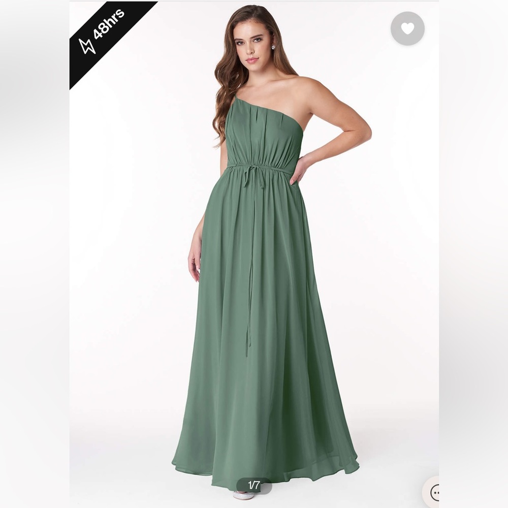 Azazie Hoya Dress in Eucalyptus